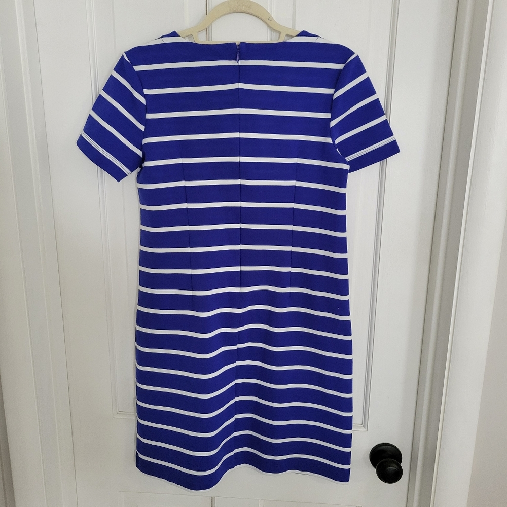 Gap Nautical Shift Dress Women SMALL Coastal Stripes Pockets Casual Boating 2012 - Picture 4 of 7